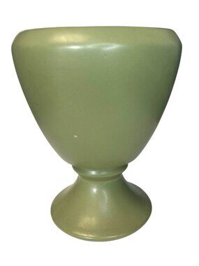 Floraline USA Matte Green Pedestal Planter Vase Vintage Mid-Century 7" SEE PICS